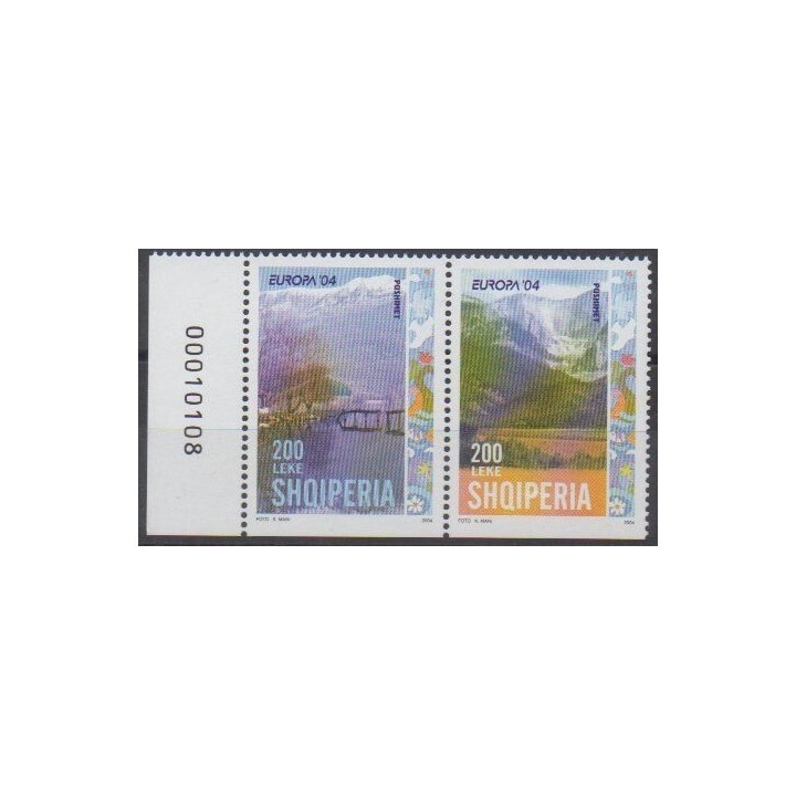 Acheter cette série de timbres d'Albanie de l'année 2004 (No 2703b/2704b).