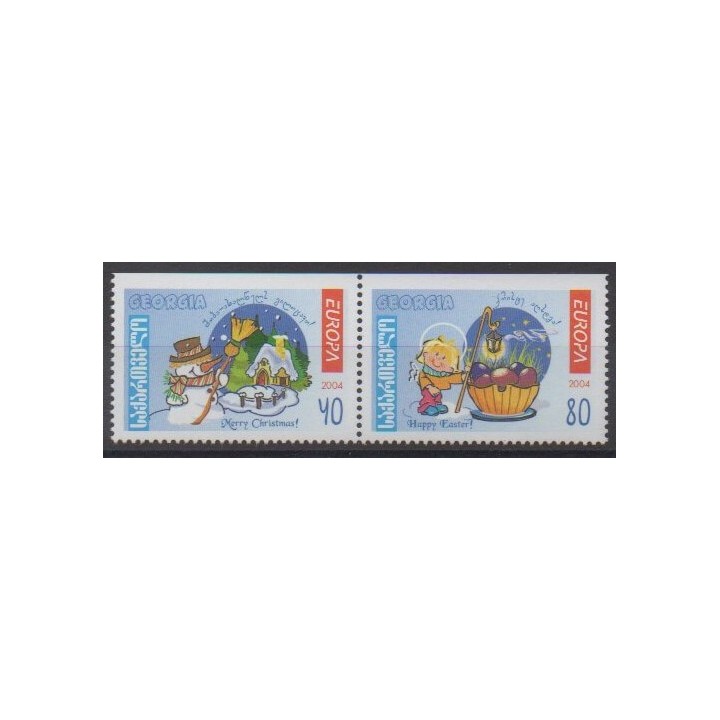 Acheter cette série de timbres de Géorgie de l'année 2004 (No 357a/358a).