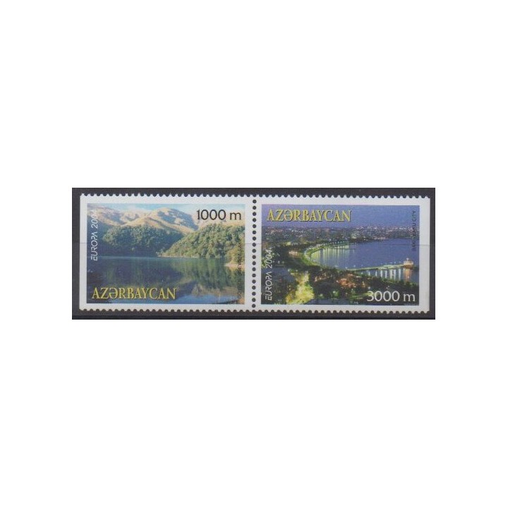 Acheter cette série de timbres d'Azerbaïdjan de l'année 2004 (No 489a/490a).