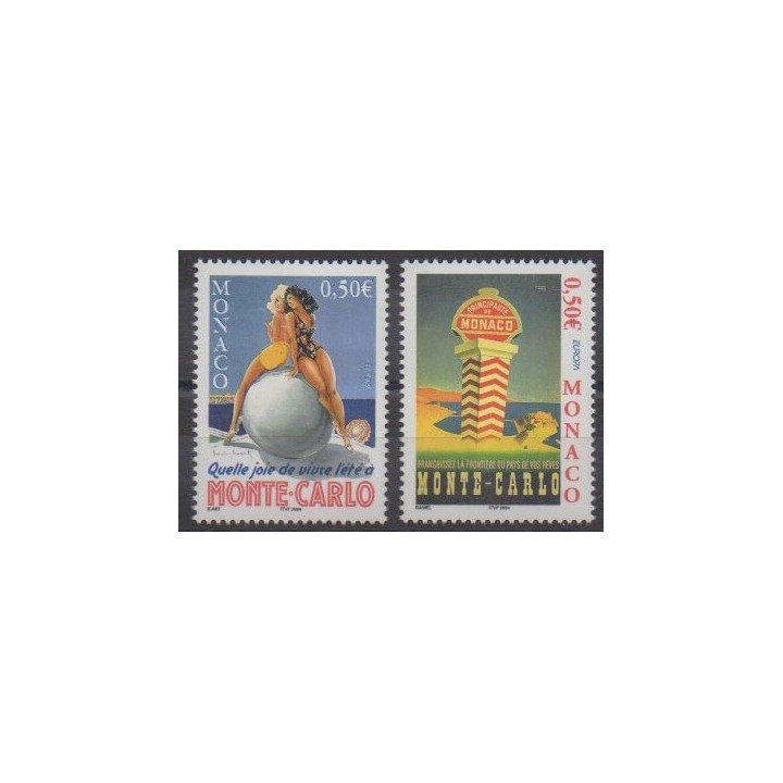 Acheter cette série de timbres de Monaco de l'année 2004 (No 2437/2438).