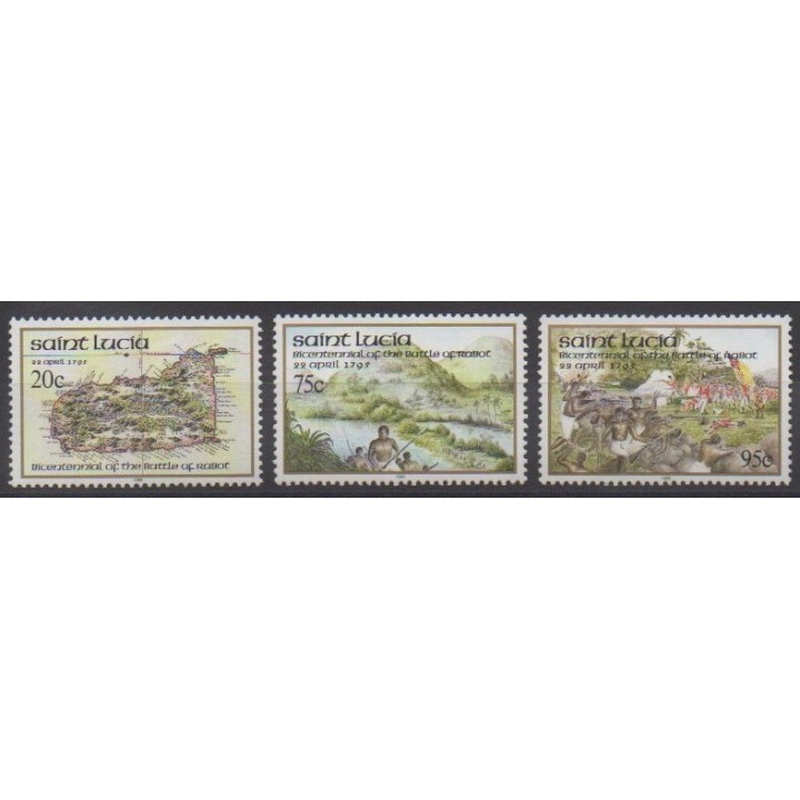 Acheter cette série de timbres de Sainte-Lucie de l'année 1995 (No 1016/1018).
