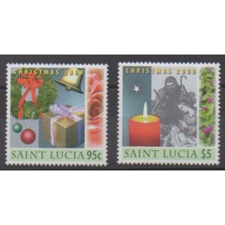 Sainte-Lucie - 2008 - No 1261/1262 - Noël