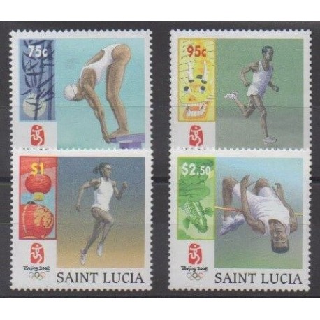 Sainte-Lucie - 2008 - No 1253/1256 - Jeux Olympiques d'été