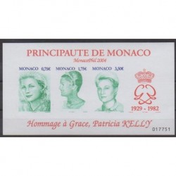 Monaco - Blocs et feuillets - 2004 - No BF90 - Royauté - Principauté