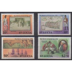 Sainte-Lucie - 1978 - No 444/447 - Histoire militaire