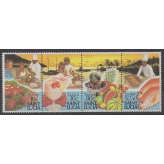 Acheter cette série de timbres de Sainte-Lucie de l'année 1988 (No 901/904).