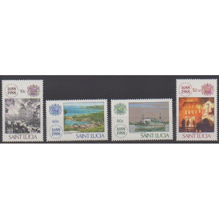 Acheter cette série de timbres de Sainte-Lucie de l'année 1988 (No 905/908).