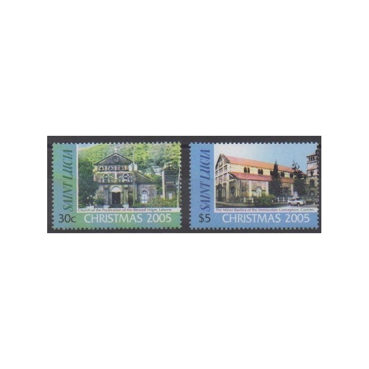 Buy this set of stamps of St. Lucia of the year 2005 (Nb 1220/1221).