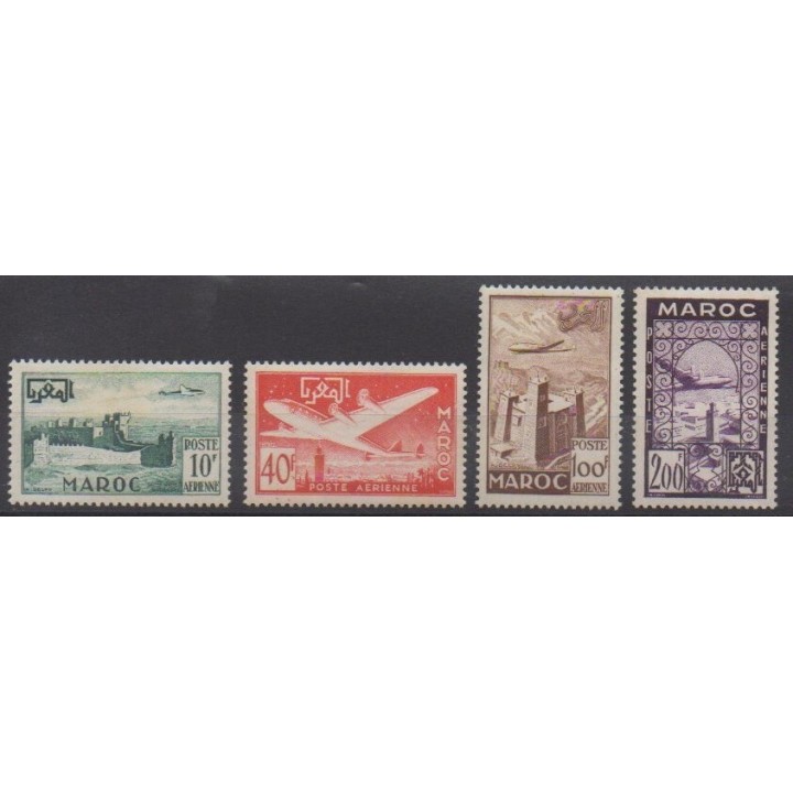 Acheter ces timbres du Maroc de l'année 1952 (PA85/PA88).