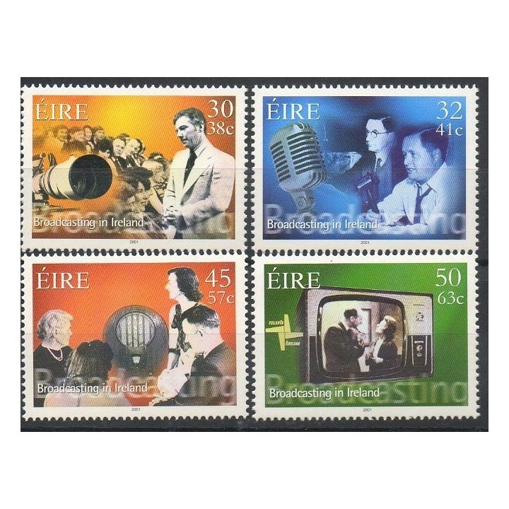 Timbres - Thème sciences et techniques - Irlande - 2001- No 1321/1324