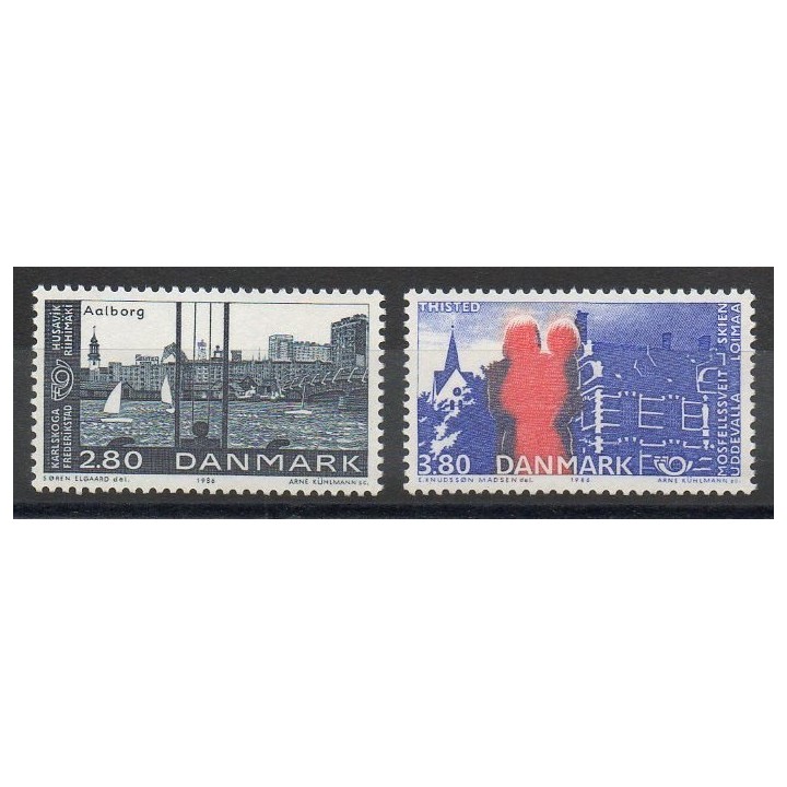 Timbres - Thème sites  - Danemark - 1986- No 872/873