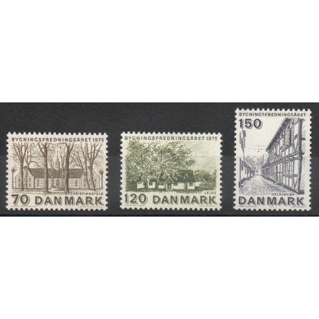 Danemark - 1975- No 598/600 - Sites