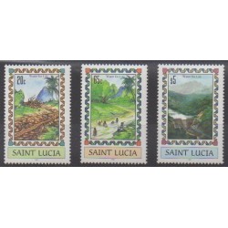 Sainte-Lucie - 1996 - No 1031/1033 - Environnement