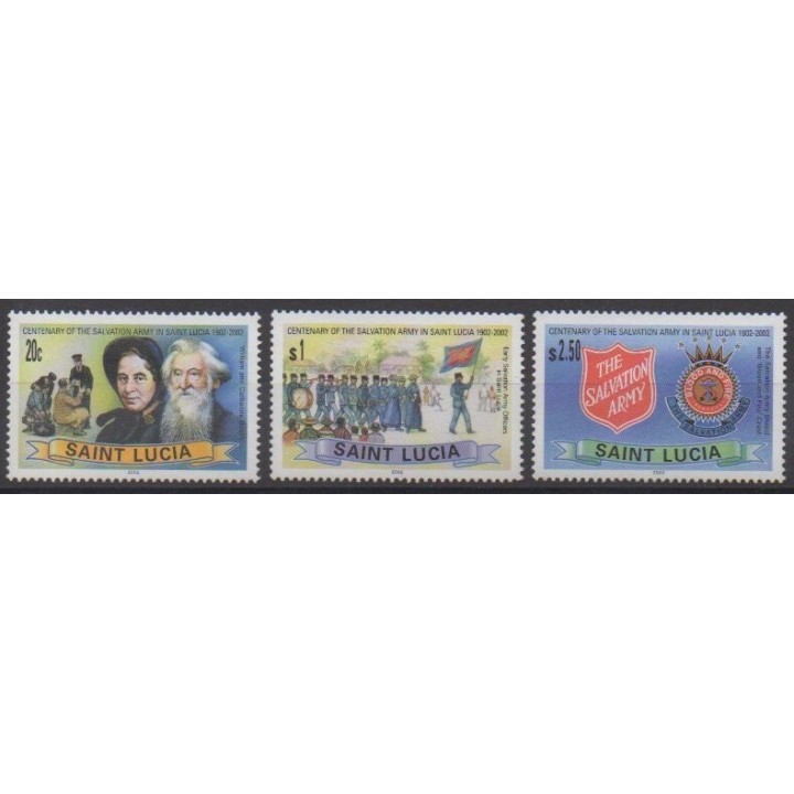 Buy this set of stamps of St. Lucia of the year 2002 (Nb 1166/1168).
