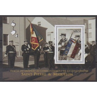 Buy this souvenir sheet  of Saint-Pierre et Miquelon of the year 2019 (BF Drapeau gendarmerie).