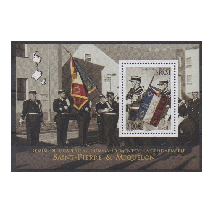 Buy this souvenir sheet  of Saint-Pierre et Miquelon of the year 2019 (BF Drapeau gendarmerie).