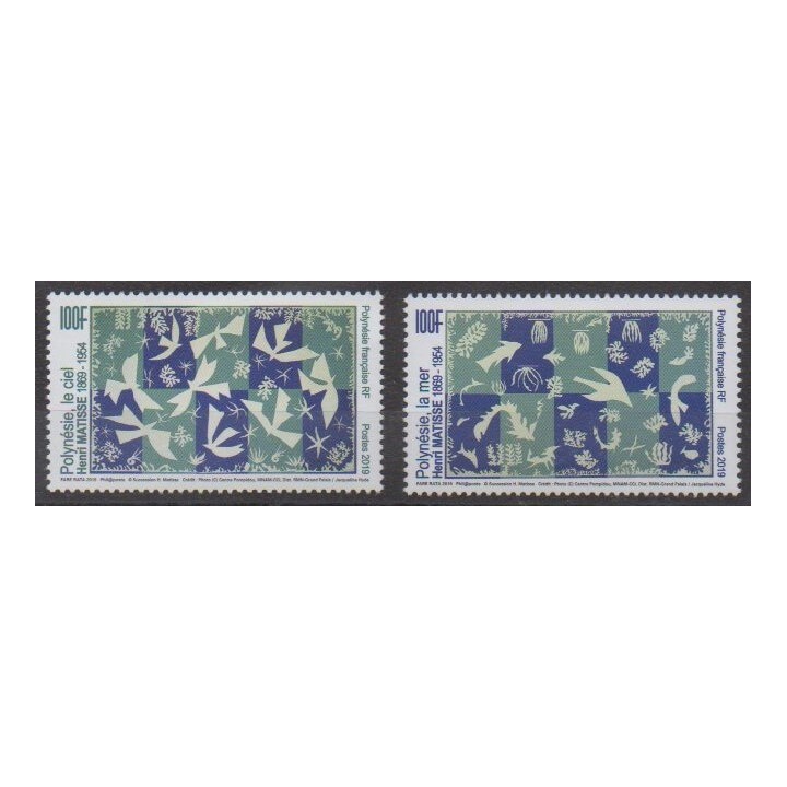 Acheter ce timbre de Polynésie de l'année 2019 (Matisse, le ciel et la mer).