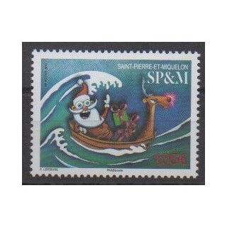 Buy this stamp of Saint-Pierre et Miquelon of the year 2019 (Le Père Noël).
