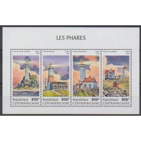 Central African Republic - 2018 - Nb 5739/5742 - Lighthouses