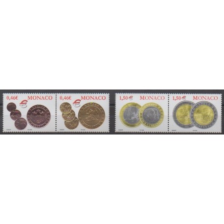 Monaco - 2002 - Nb 2356/2359 - Coins, Banknotes Or Medals