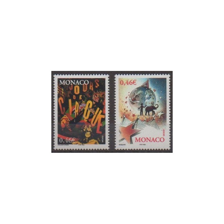 Acheter cette série de timbres de Monaco de l'année 2002 (No 2347/2348).
