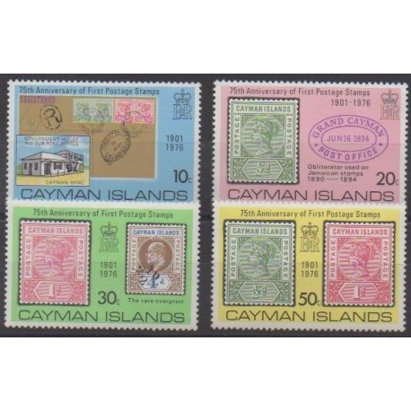 Caïmans (Iles) - 1976 - No 367/370 - Timbres sur timbres