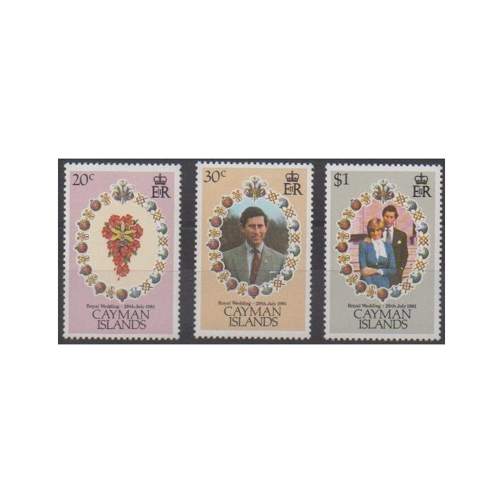 Acheter cette série de timbres des îles Caïmans  de l'année 1981 (No 478/480).