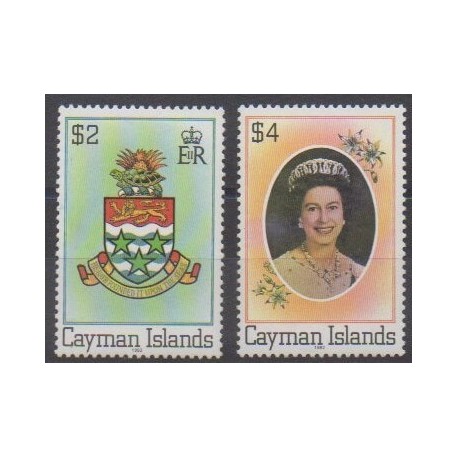 Cayman ( Islands) - 1982 - Nb 496K/496L - Coats of arms - Royalty