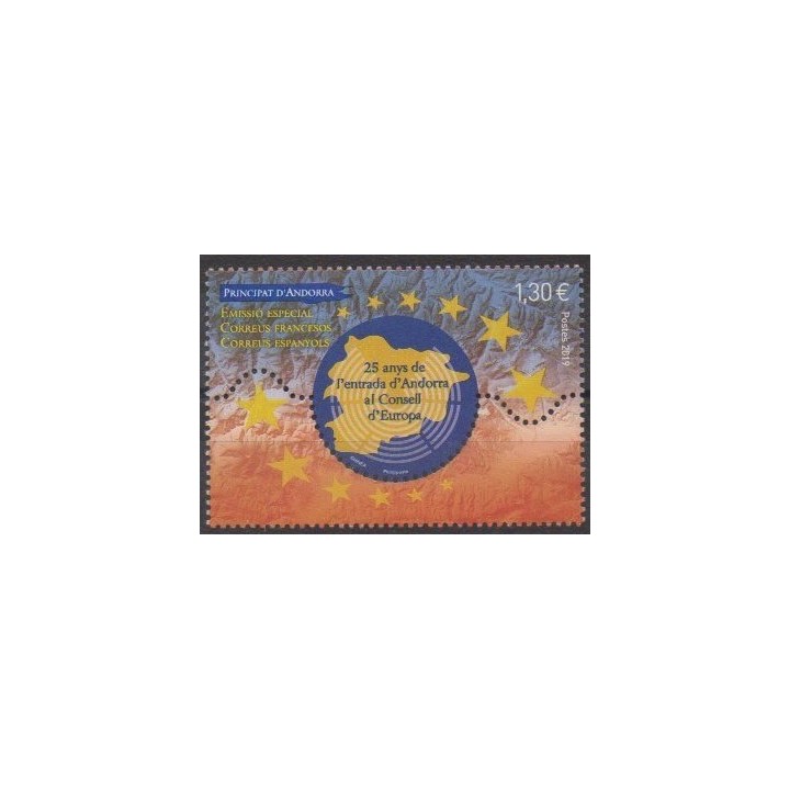Buy this stamp of French Andorra of the year 2019 (Conseil de l'Europe).