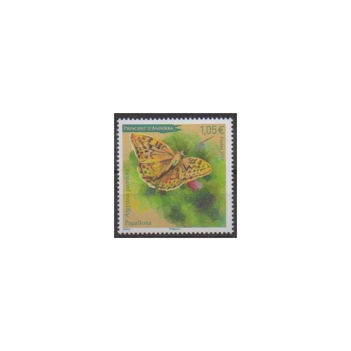 Acheter ce timbre d'Andorre français de l'année 2019 (Papillon).
