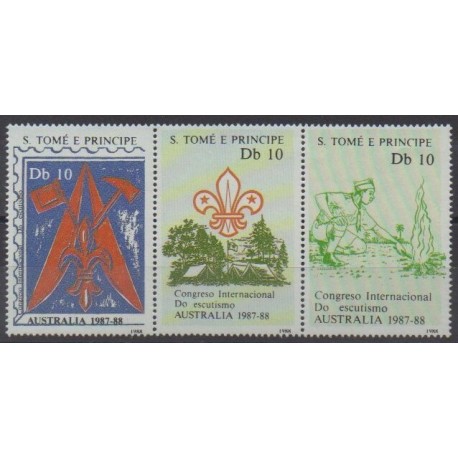 Saint Thomas and Prince - 1988 - Nb 929/931 - Scouts