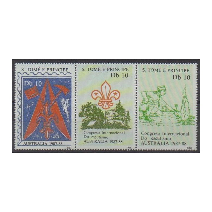 Buy this set of stamps of Saint Thomas and Prince of the year 1988 (Nb 929/931).