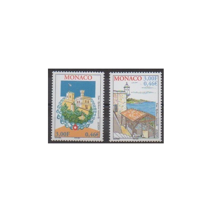 Buy this set of stamps of Monaco of the year 2001 (Nb 2298/2299).