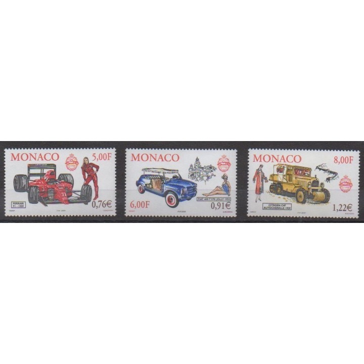 Acheter cette série de timbres de Monaco de l'année 2000 (No 2276/2278).