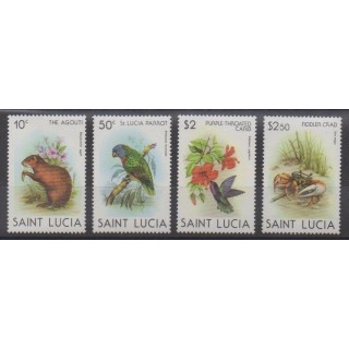 Acheter cette série de timbres de Sainte-Lucie de l'année 1980 (No 526/529).