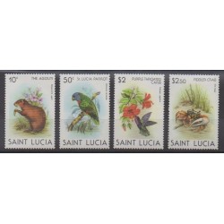 Sainte-Lucie - 1980 - No 526/529 - Animaux