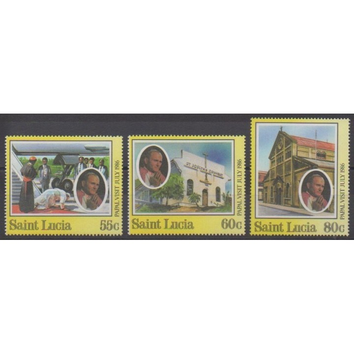 Acheter cette série de timbres de Sainte-Lucie de l'année 1986 (No 818/820).