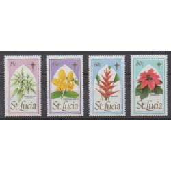 Sainte-Lucie - 1988 - No 913/916 - Fleurs