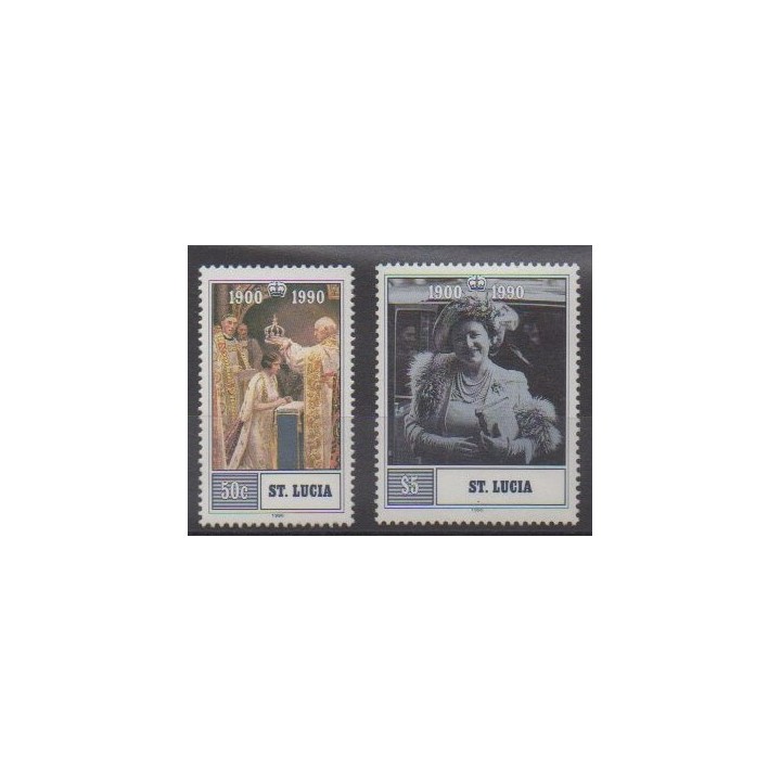 Buy this set of stamps of St. Lucia of the year 1990 (Nb 958/959).
