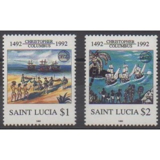 Buy this set of stamps of St. Lucia of the year 1992 (Nb 979/980).