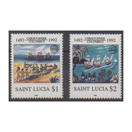 St. Lucia - 1992 - Nb 979/980 - Christophe Colomb