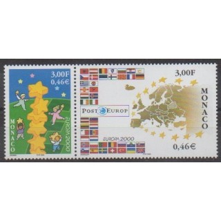 Acheter cette série de timbres de Monaco de l'année 2000 (No 2248/2249).