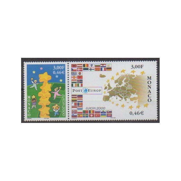 Acheter cette série de timbres de Monaco de l'année 2000 (No 2248/2249).