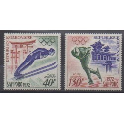 Gabon - 1972 - No PA122/PA123 - Jeux olympiques d'hiver