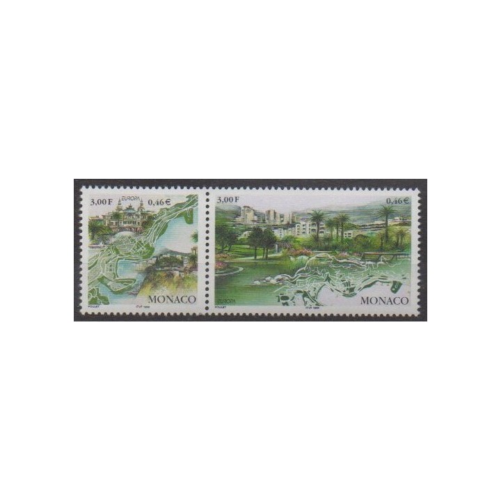 Acheter cette série de timbres de Monaco de l'année 1999 (No 2203/2204).