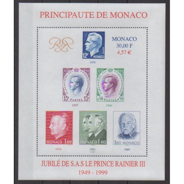 Acheter ce bloc-feuillet de Monaco de l'année 1999 (No BF83).