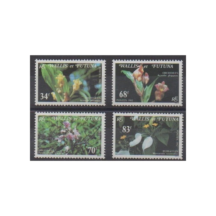 Acheter cette série de timbres de Wallis et Futuna de l'année 1982 (No 286/289).