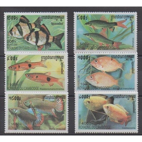 Cambodia - 1999 - Nb 1667/1672 - Sea animals