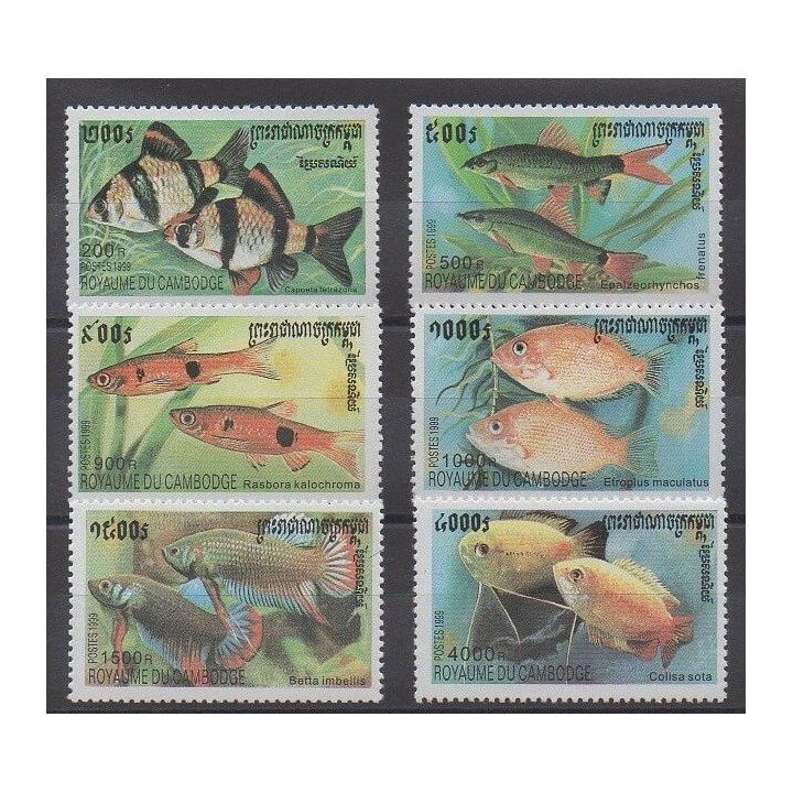 Acheter cette série de timbres du Cambodge de l'année 1999 (No 1667/1672).