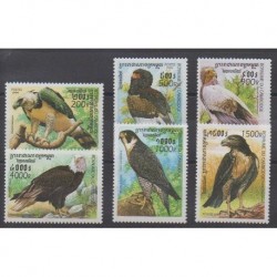 Cambodge - 1999 - No 1677/1682 - Oiseaux